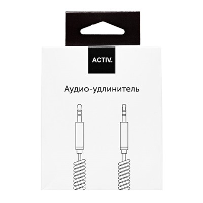 Кабель AUX (папа-папа) Activ Clean Line  170см   (black)