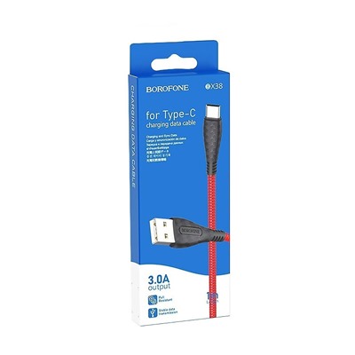 Кабель USB - Type-C Borofone BX38 Cool  100см 3A  (black)