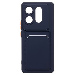 Чехол-накладка - SC337 с картхолдером для "Infinix Zero 30 4G" (dark blue) (228833)