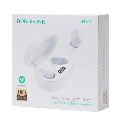 Беспроводные Bluetooth-наушники Borofone TWS BW06 Buds (white)