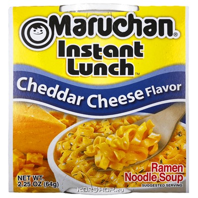 Лапша б/п со вкусом сыра Чеддар Instant Lunch Maruchan, США, 64 г Акция