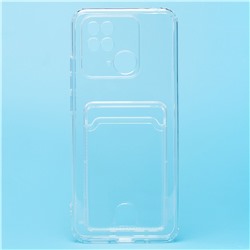 Чехол-накладка - SC276 с картхолдером для "Xiaomi Redmi 10C" (transparent) (210429)