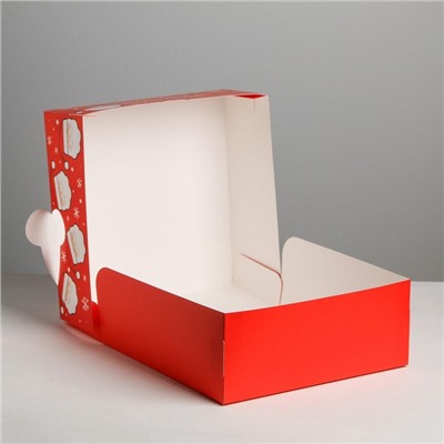 Коробка складная «Дед Мороз», 25 х 25 х 10 см