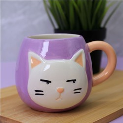 Кружка керамическая «Cat», violet