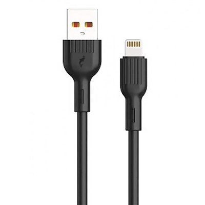 Кабель USB - Apple lightning SKYDOLPHIN S03L  100см 3A  (black)