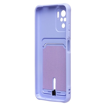 Чехол-накладка - SC304 с картхолдером для "Xiaomi Redmi Note 10/Redmi Note 10S" (dark violet)