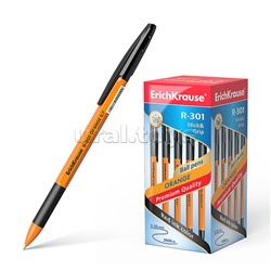 Ручка шариковая R-301 Orange Stick&Grip 0.7, цвет чернил черный