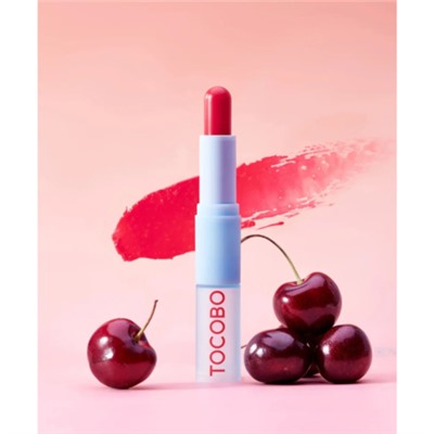 Tocobo Бальзам для губ увлажняющий оттеночный - Glass tinted lip balm 011 flush cherry, 3.5г