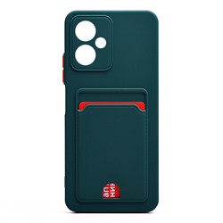 Чехол-накладка - SC315 с картхолдером для "Xiaomi Redmi Note 12 5G CN" (dark green)