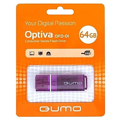 Флэш накопитель USB 64 Гб Qumo Optiva OFD-01 (violet)