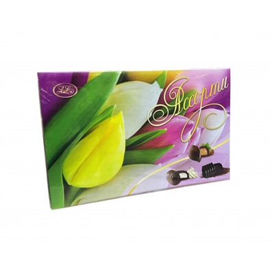 Набор конфет Яркие тюльпаны от Люси Ассорти 200 гр/Люси