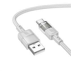 Кабель USB - Type-C Hoco U129 Spirit  120см 3A  (gray)