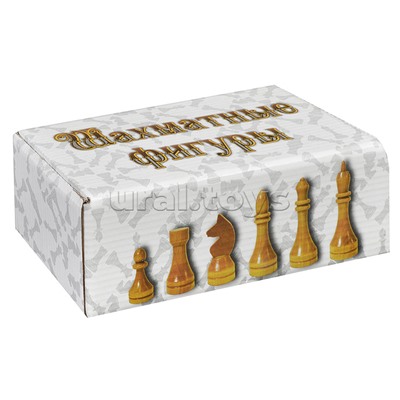Фигуры шахматные гроссмейстерские деревянные утяжеленные с подклейкой высота короля 105мм,пешки 56мм