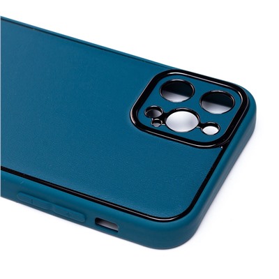 Чехол-накладка - PC084 экокожа для "Apple iPhone 12 Pro" (blue) (219654)