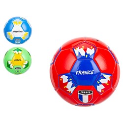 Мяч футбольный двухслойный, 6 цветов в ассортименте, диаметр 22 см (№5), 21*17*10 см