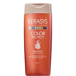 KeraSys Шампунь ампульный защита цвета с кератином и церамидами - Advanced color protect, 400мл