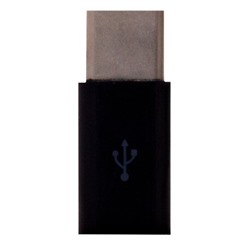 Адаптер - Type-C/ micro USB  папа-мама (black)