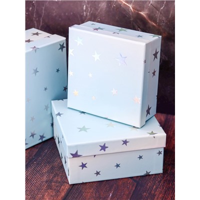 Набор подарочных коробок 3 в 1 «Starry sky», blue, 15*15*6.5-17*17*8-19*19*9.5