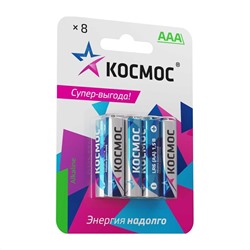 Батарейка AAA Космос LR03 (8-BL) (8/96)