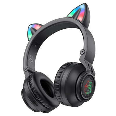 Bluetooth-наушники полноразмерные Borofone BO18 cat ear (black)