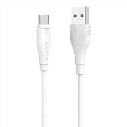 Кабель USB - Type-C Borofone BX18  300см 3A  (white)