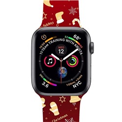Ремешок - ApW16 Apple Watch 42/44/45мм силикон на кнопке (005) (red)