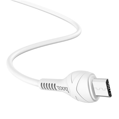 Кабель USB - micro USB Hoco X37 Cool power (повр. уп)  100см 2,4A  (white)