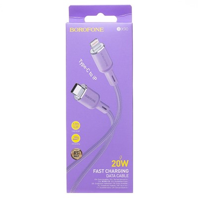 Кабель Type-C - Apple lightning Borofone BX90 PD 20W 100см 3A  (purple)