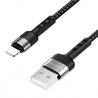 Кабель USB - Apple lightning Borofone BX34 Advantage  100см 2,4A  (black)