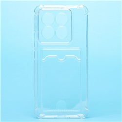 Чехол-накладка - SC338 с картхолдером для "Xiaomi 14 Pro" (transparent) (228883)