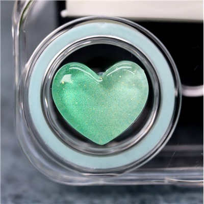 Контейнер для линз «Circle hearts», green