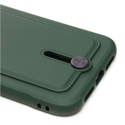 Чехол-накладка - SC304 с картхолдером для "Apple iPhone XR" (dark green) (208676)