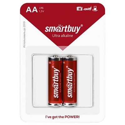 Батарейка AA Smart Buy LR6 (2-BL) (24/240)