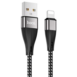 Кабель USB - Apple lightning Hoco X57 Blessing  100см 3A  (black)