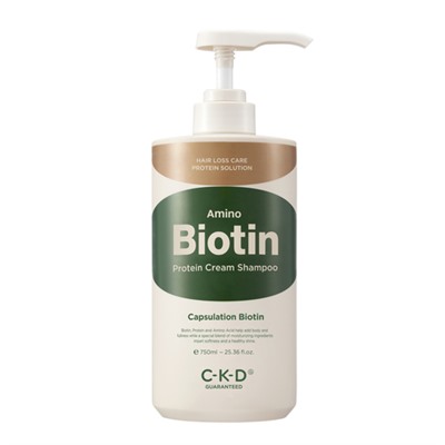 CKD Крем-шампунь питательный амино-биотин-протеиновый - Amino biotin protein cream shampoo, 750мл