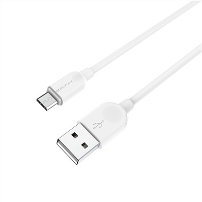 Кабель USB - micro USB Borofone BX14  100см 2,4A  (white)