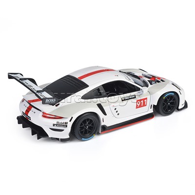 Гоночная машинка die-cast Porsche 911 RSR, 1:24, белая, открывающиеся двери