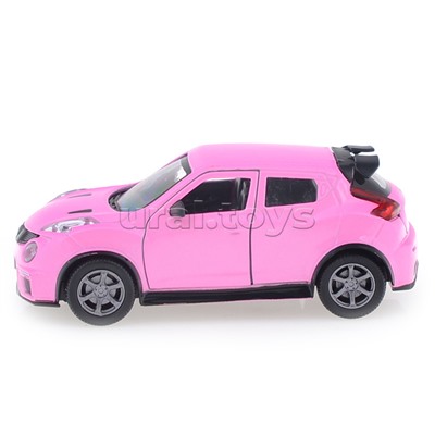 Машина металл Nissan Juke-R 2.0 12см, (откр. двер, багаж, розовый) инер, в коробке