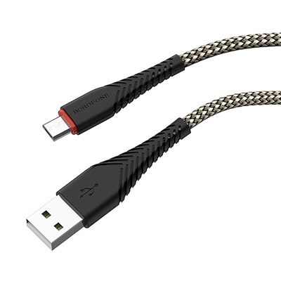 Кабель USB - micro USB Borofone BX25 Powerful  100см 2,4A  (black)