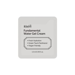 Dear, Klairs Гель-крем на основе зеленого чая - Fundamental water gel cream, 1,5мл (пробник)