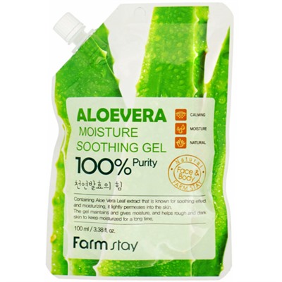 FarmStay Гель смягчающий с экстрактом алоэ - Aloe vera moisture soothing gel, 100мл