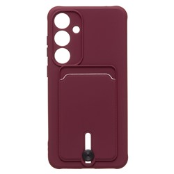 Чехол-накладка - SC304 с картхолдером для "Samsung Galaxy S24+" (bordo) (228142)