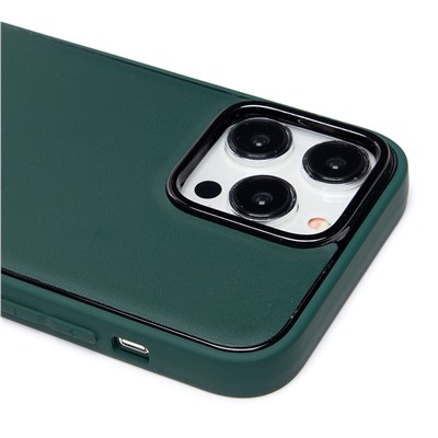 Чехол-накладка - PC084 экокожа для "Apple iPhone 14 Pro Max" (green) (219685)