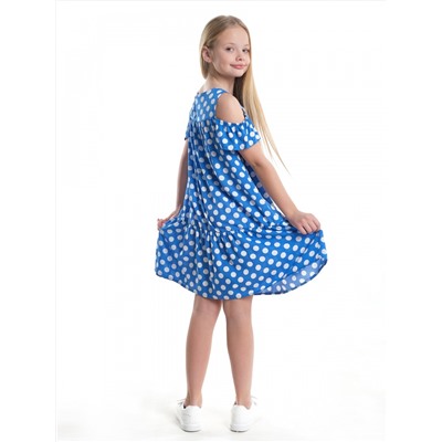 Платье (134-152см) 22-7180-3(3) голубой горох