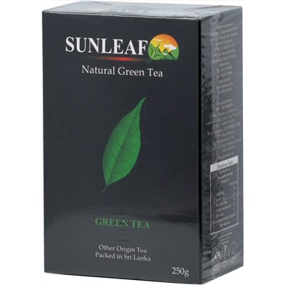 SUNLEAF. Green Tea (крупный лист) 250 гр. карт.пачка