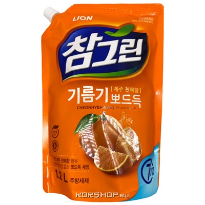 Средство для мытья посуды Мандарин Chamgreen Lion м/у, Корея, 1200 мл Акция
