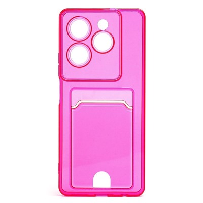 Чехол-накладка - SC276 с картхолдером для "TECNO Spark 20 Pro" (pink) (231656)