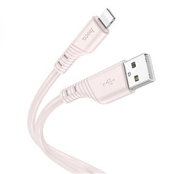 Кабель USB - Apple lightning Hoco X97 Crystal (повр.уп)  100см 2,4A  (light pink)