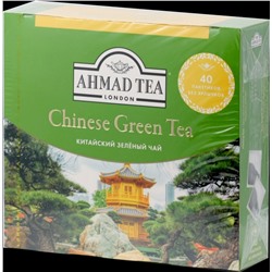 AHMAD TEA. Green Chinese Tea 72 гр. карт.пачка, 40 пак.