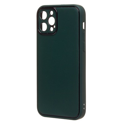 Чехол-накладка - PC084 экокожа для "Apple iPhone 12 Pro" (green) (219655)